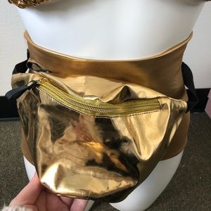 Gold Fanny Pack Belt Bag